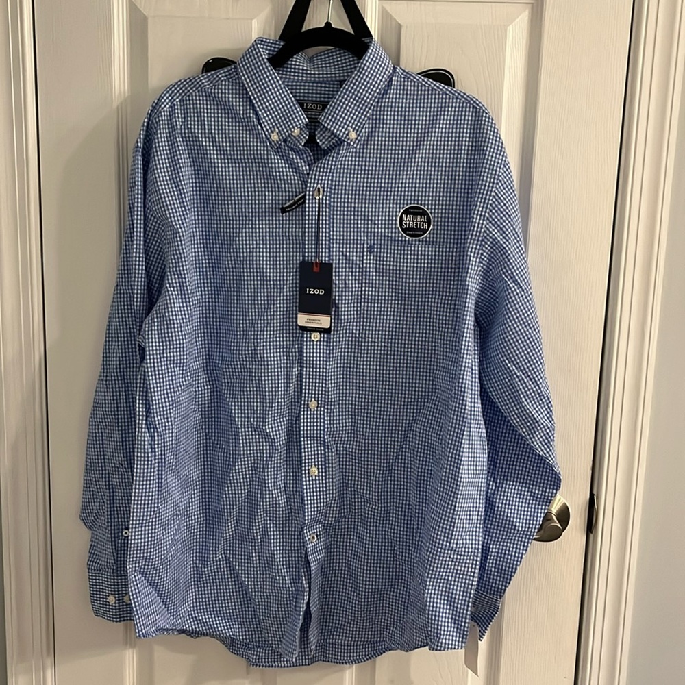 NWT IZOD Blue Flannel